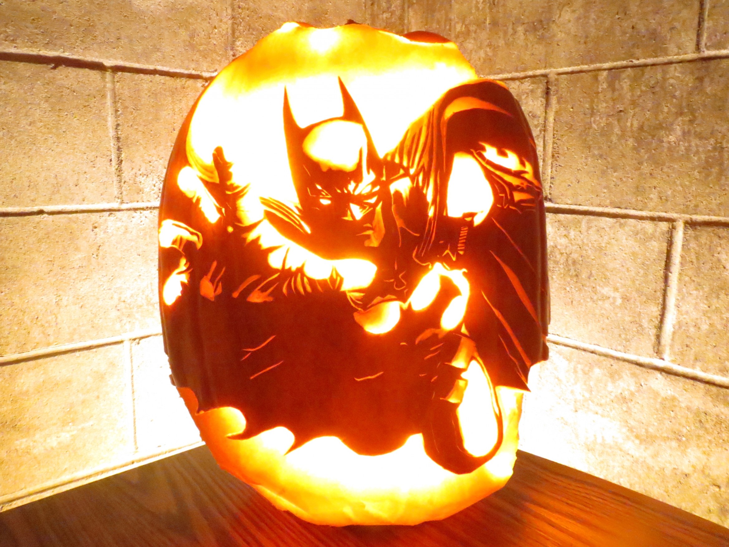 The Dark Knight pumpkin carving by Jake Voelker, photo 1 of 2