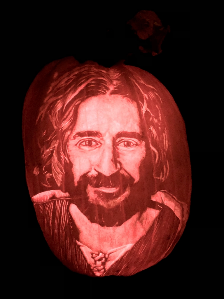 Jesus from The Chosen pumpkin carving by Jake Voelker, photo 1 of 2