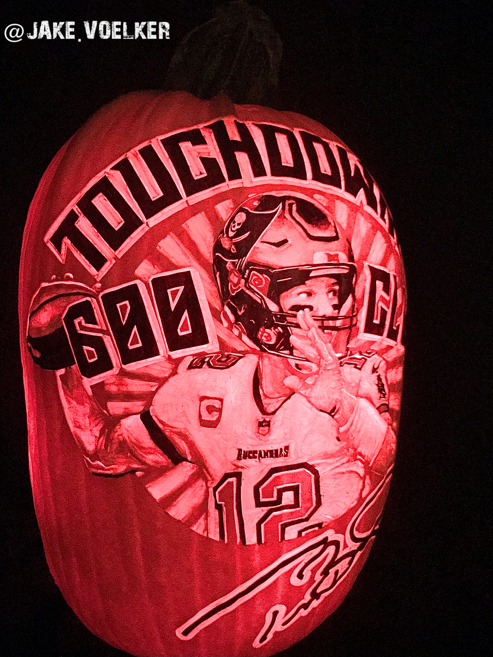 Tom Brady pumpkin carving by Jake Voelker, photo 1 of 5