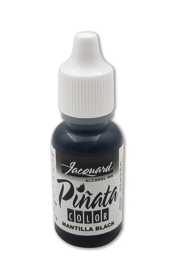 Bottle of Piñata Mantilla Black alcohol ink
