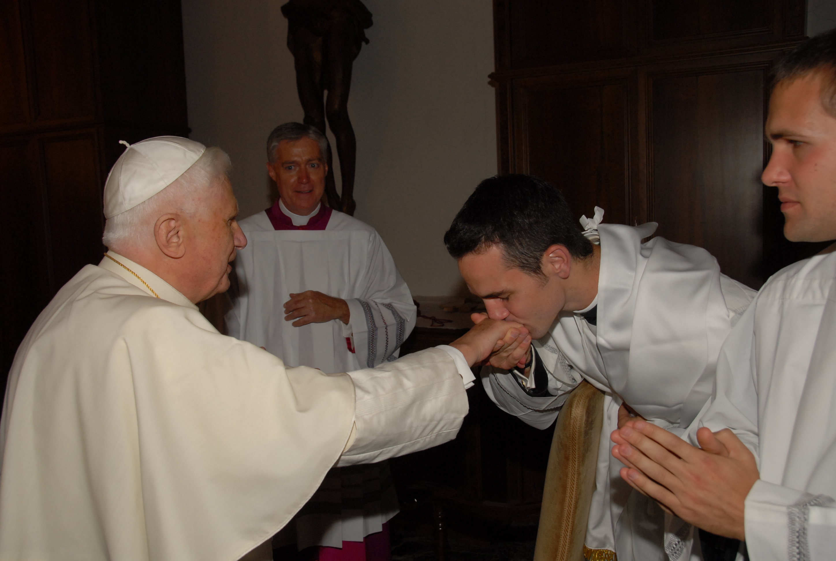 Jake serving Mass for Pope Benedict XVI in St. Peter's Basilica
